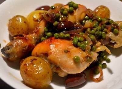 Tajine de poulet aux oignons Caramélisés