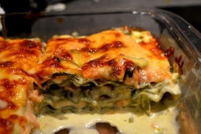 Lasagne Epinards au Saumon à la Crème