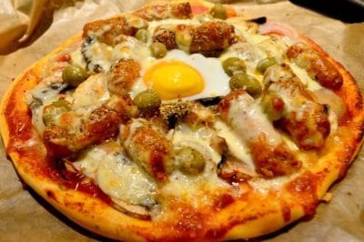 pizza merguez au four