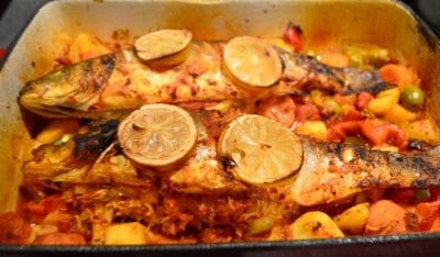 Plat De Poisson Au Four A La Marocaine