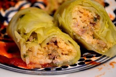 Rouleaux de Chou Farci à la Viande