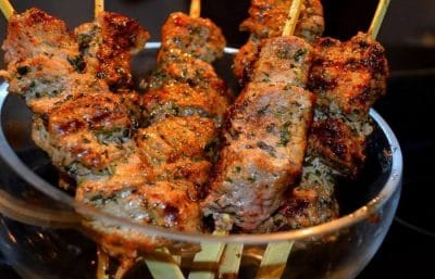 Brochettes d’Agneau Au Barbecue