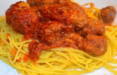 Spaghetti  Bolognaise aux Boulettes de Bœuf