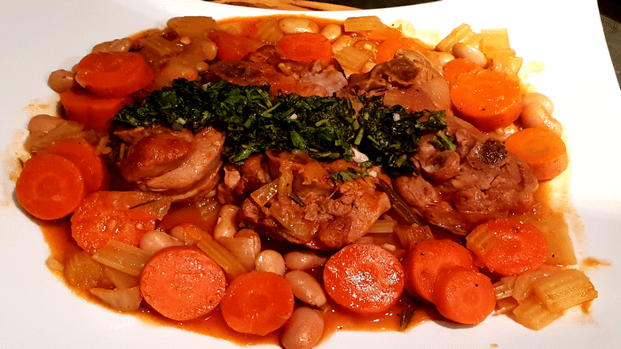 Plat Mijoté d’Osso Buco De Dinde et Haricots Blancs