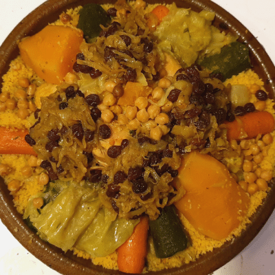 couscous tfaya poulet marocain
