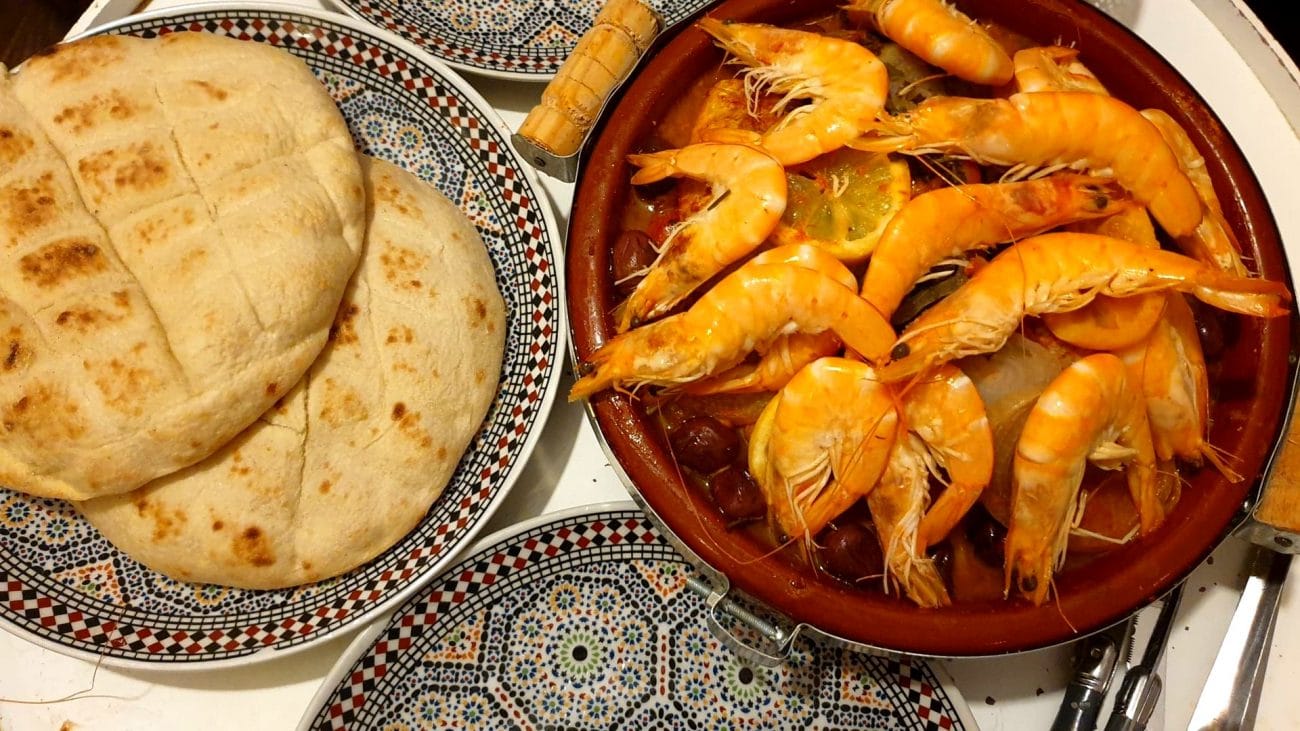 Tajine Marocain De Poisson Et Crevettes Trés savoureux